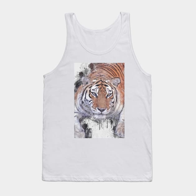 Tiger Wild Animal Safari Africa Jungle Feline Tank Top by Cubebox